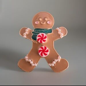 Christmas Holiday Pins Brooches - Peppermint Candy, Lollipop & Gingerbread Man